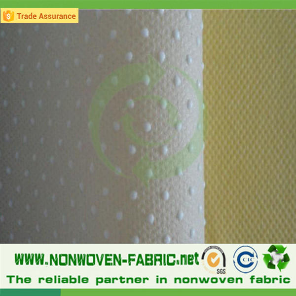 Anti-slip spunbond non-woven fabrics with PVC dot for hotel slippers
