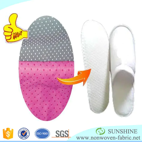 Anti slip non woven material for sole, pvc dot nonwoven fabric