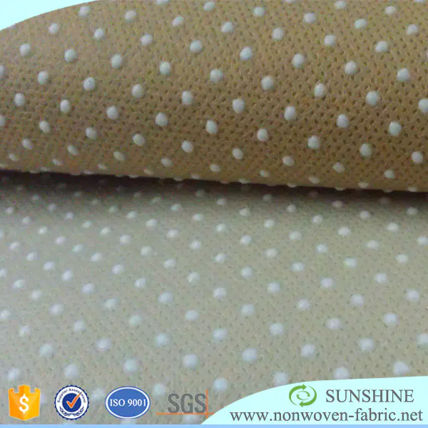 Anti slip non woven material for sole, pvc dot nonwoven fabric