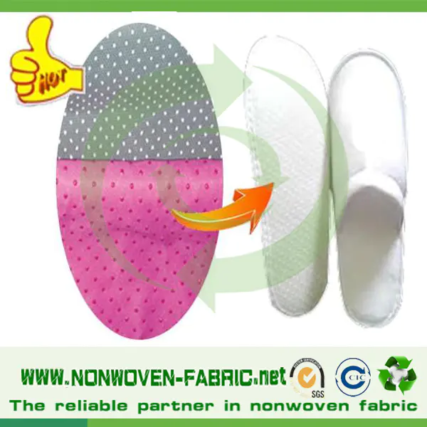 Hot Sale PP+PVC Dot Anti-slip Nonwoven Fabric for Hotel Disposable Bath Slippers Use
