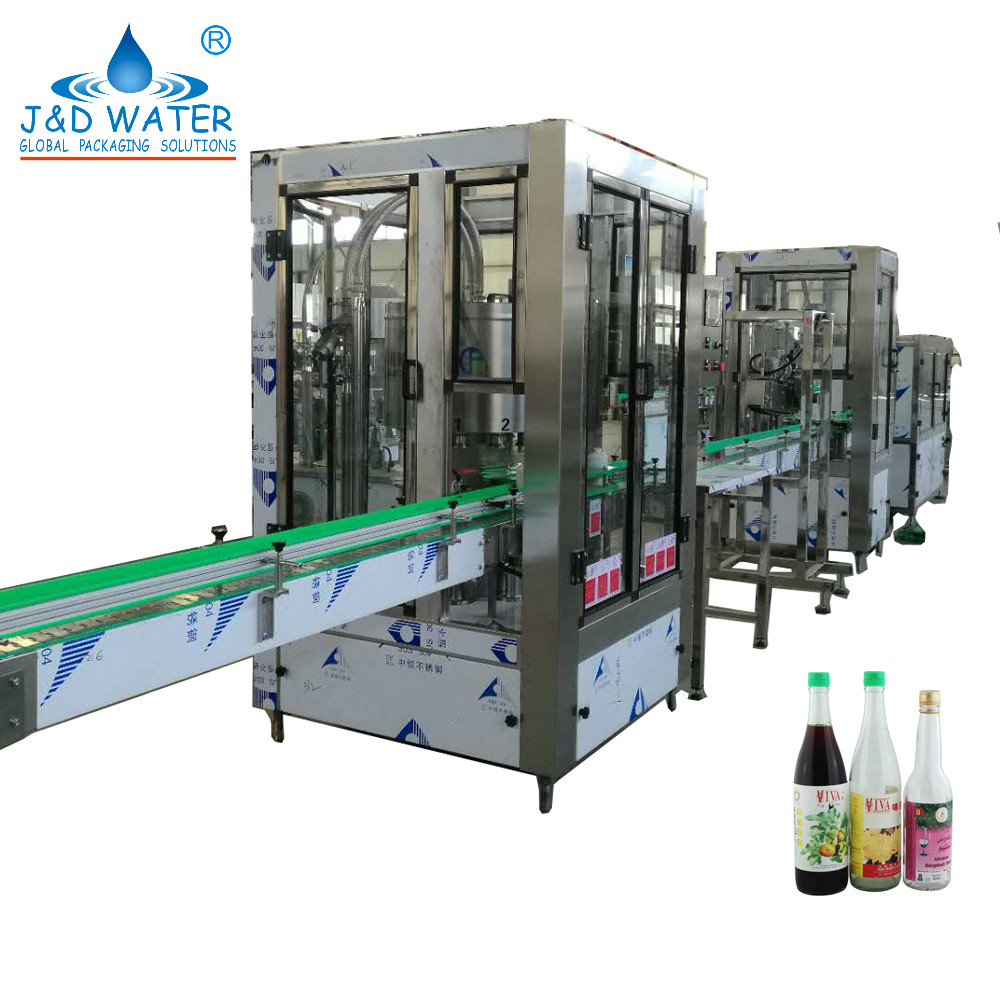 Automatic linear glass bottle filling machine for wine beer whisky champagne water