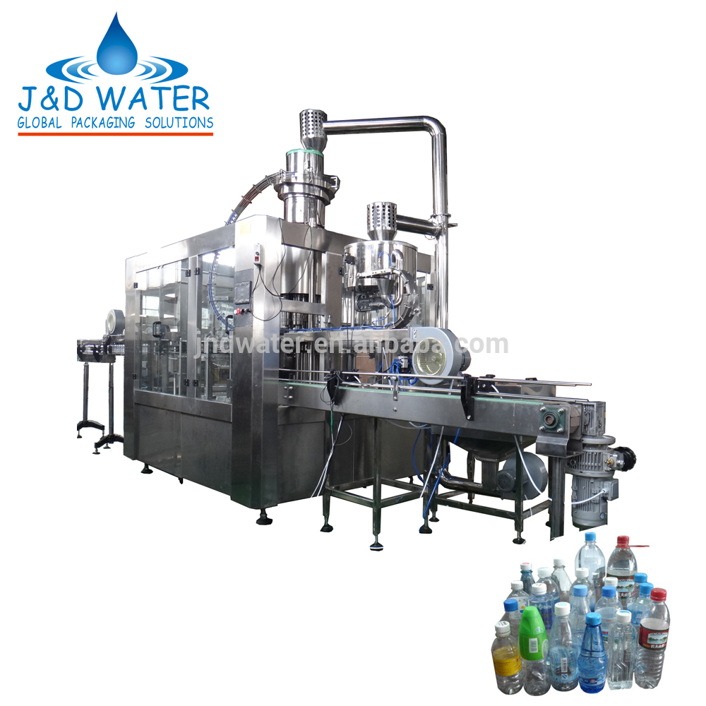 Automatic pet bottle liquid water filling capping machine