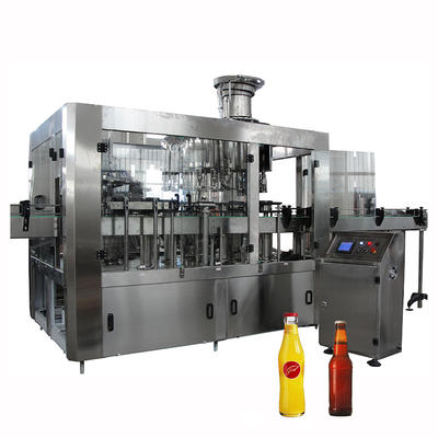 Automatic 500ml 3 in 1glass bottle water juice filling and capping machine
