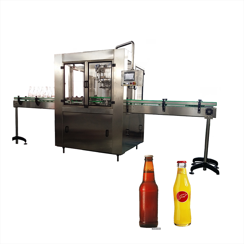 Automatic 500ml small beer juice water bottle filling and capping machine plant line