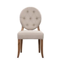 French country style upholstery tufted round back chair PH2196