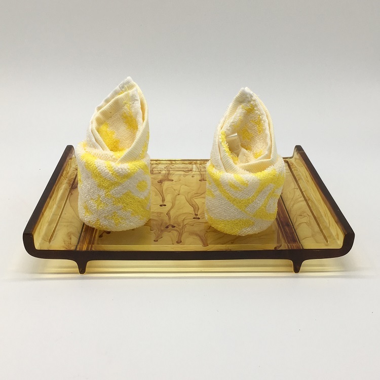Amber Gold Luxury Resin Accessory Hotel Room Tray