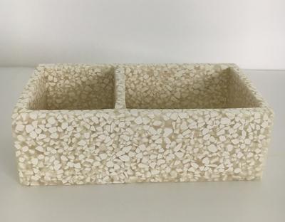 Modern Sandstone Poly Resin Accessory Amenity Serving Tray