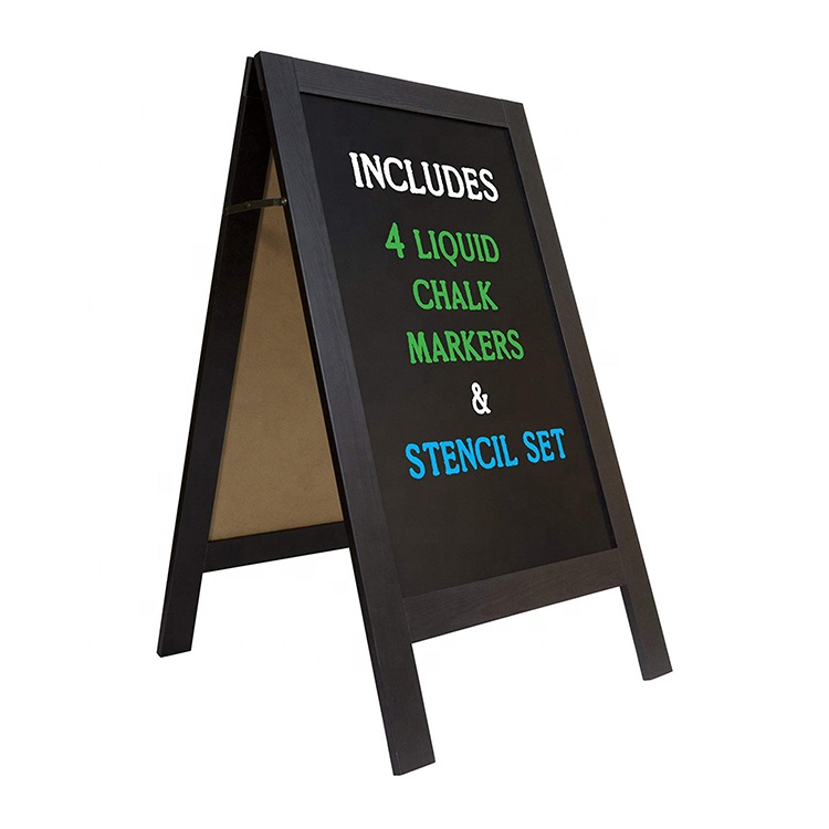 Low Price Wind Resistant Solid Wood Frame Chalk Board Stand