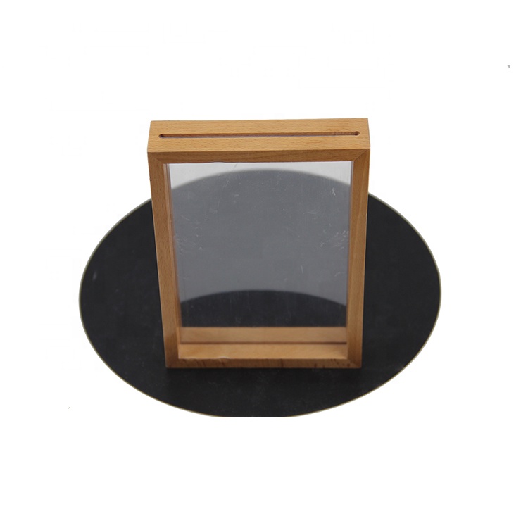 Factory supplier beautiful wooden photo frame with glass