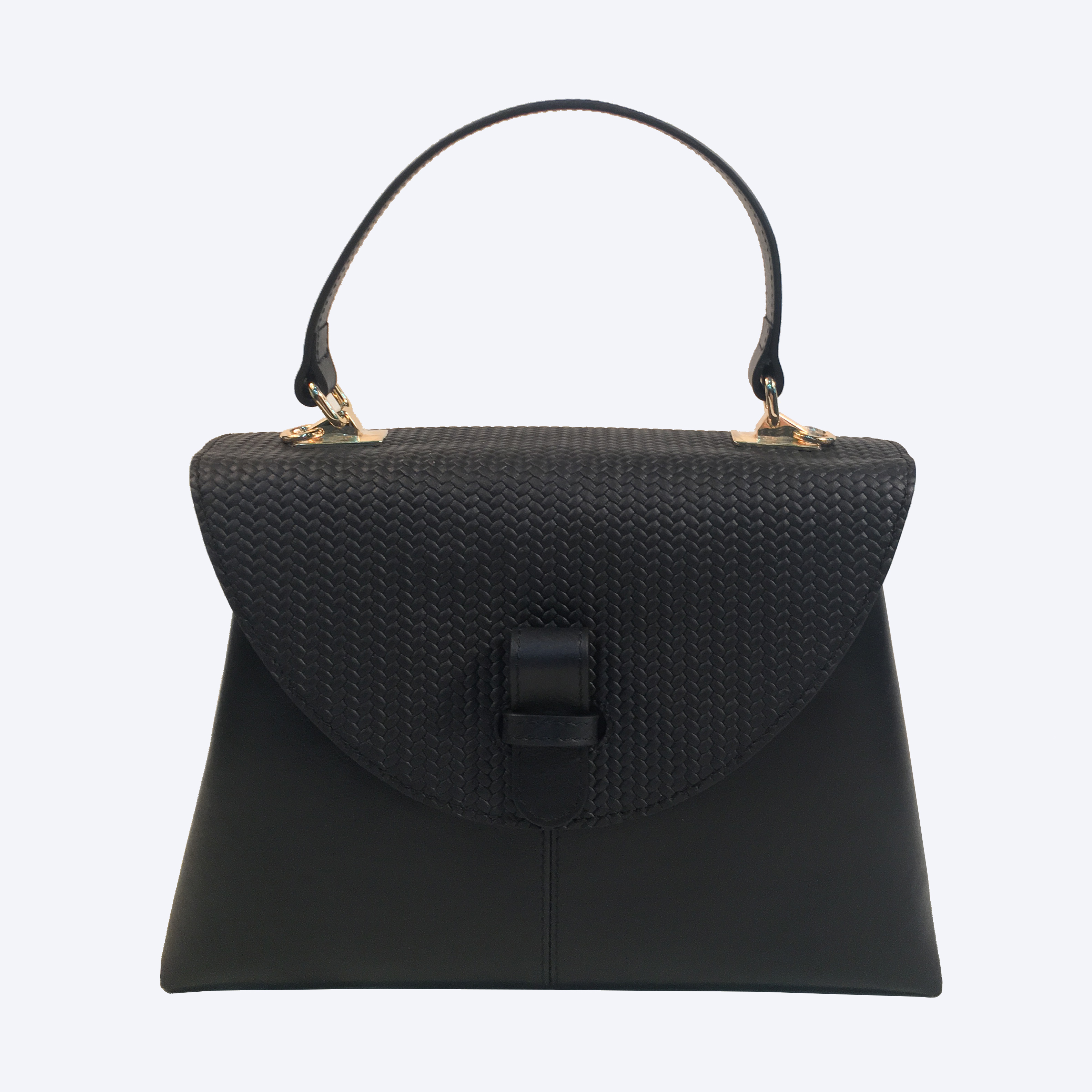 Latest Fashion Black Genuine Leather BagsLady Leather Handbag