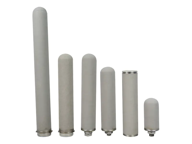 0.2 micron sintered or polished 30 inch titanium water filter with 222 connector