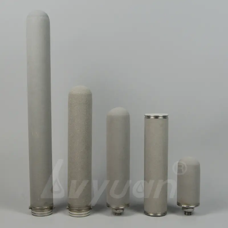 China factory Custom M12 M42 215 226 222 DOE SS Sintered titanium power powder candle filter for water liquids gas filtration