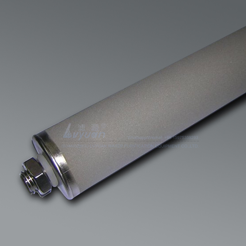 High porosity 0.22 micron titanium membrane filter / Titanium Powder Sintered Filter Cartridge