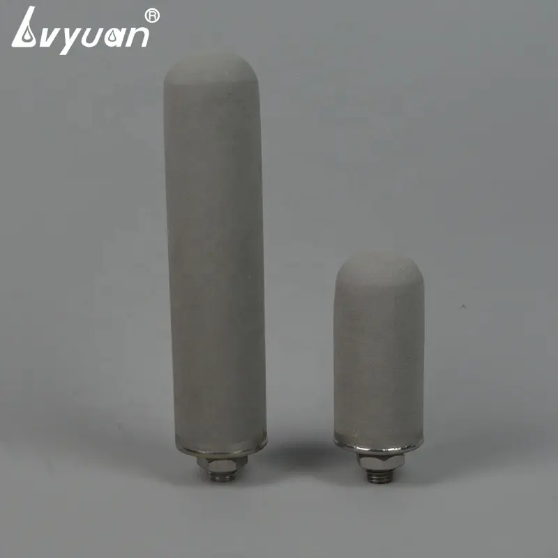 30'' inch titanium metal porous water filter cartridge with 5 micron and thread interface