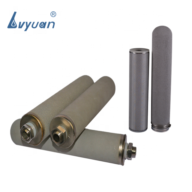 0.1um-80um sintered titanium powder candle filter for gases and liquids filtration