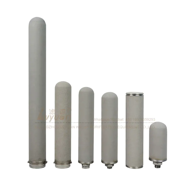 Sintering porous water filter 10 20 30 40 inch titanium rod filter cartridge for 50 microns chemical liquid water filtration