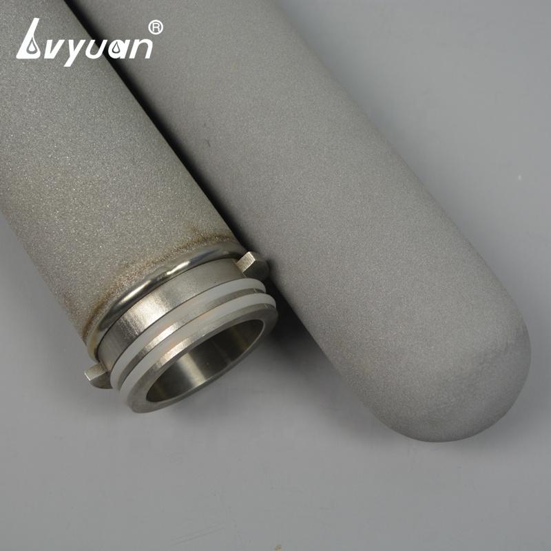 30'' inch titanium metal porous water filter cartridge with 5 micron and thread interface