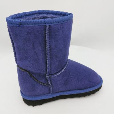 HQB-KM004 OEM/ODM customized classic style microfabric/suede fabric snow boots for children