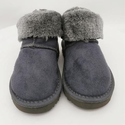 HQB-KM009 OEM/ODM customized fashion style microfabric/suede fabric snow boots for kids