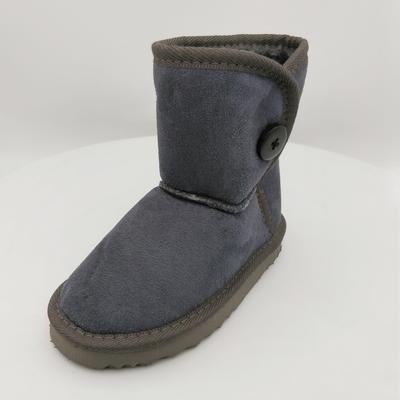HQB-KM002 OEM/ODM customized fashion style microfabric/suede fabric snow boots for children