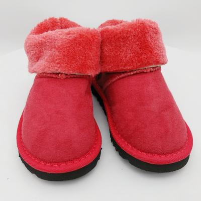 HQB-KM006 OEM/ODM customized fashion style microfabric/suede fabric snow boots for children