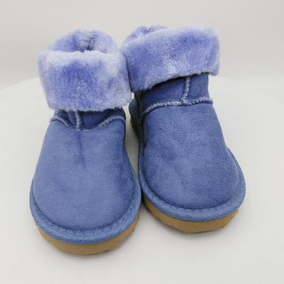 HQB-KM012 OEM/ODM customized fashion style microfabric/suede fabric snow boots for children