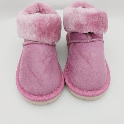 HQB-KM013 OEM/ODM customized fashion style microfabric/suede fabric snow boots for kids
