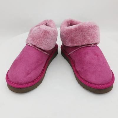 HQB-KM007 OEM/ODM customized fashion style microfabric/suede fabric snow boots for kids