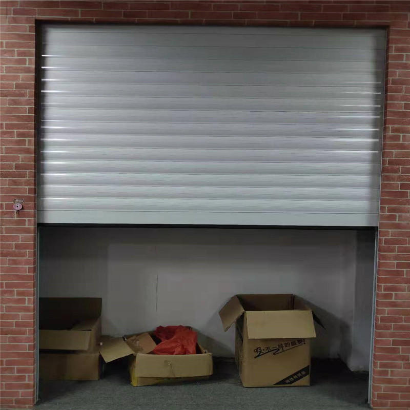 White 8*8 feet hollow aluminum roller shutter with motor and cover