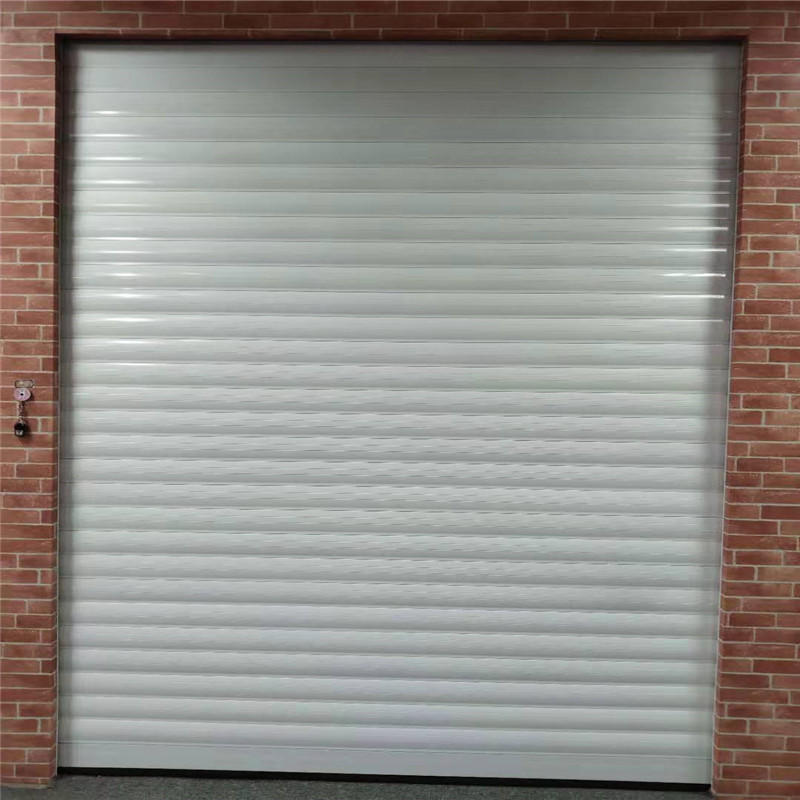 White 8*8 feet hollow aluminum roller shutter with motor and cover
