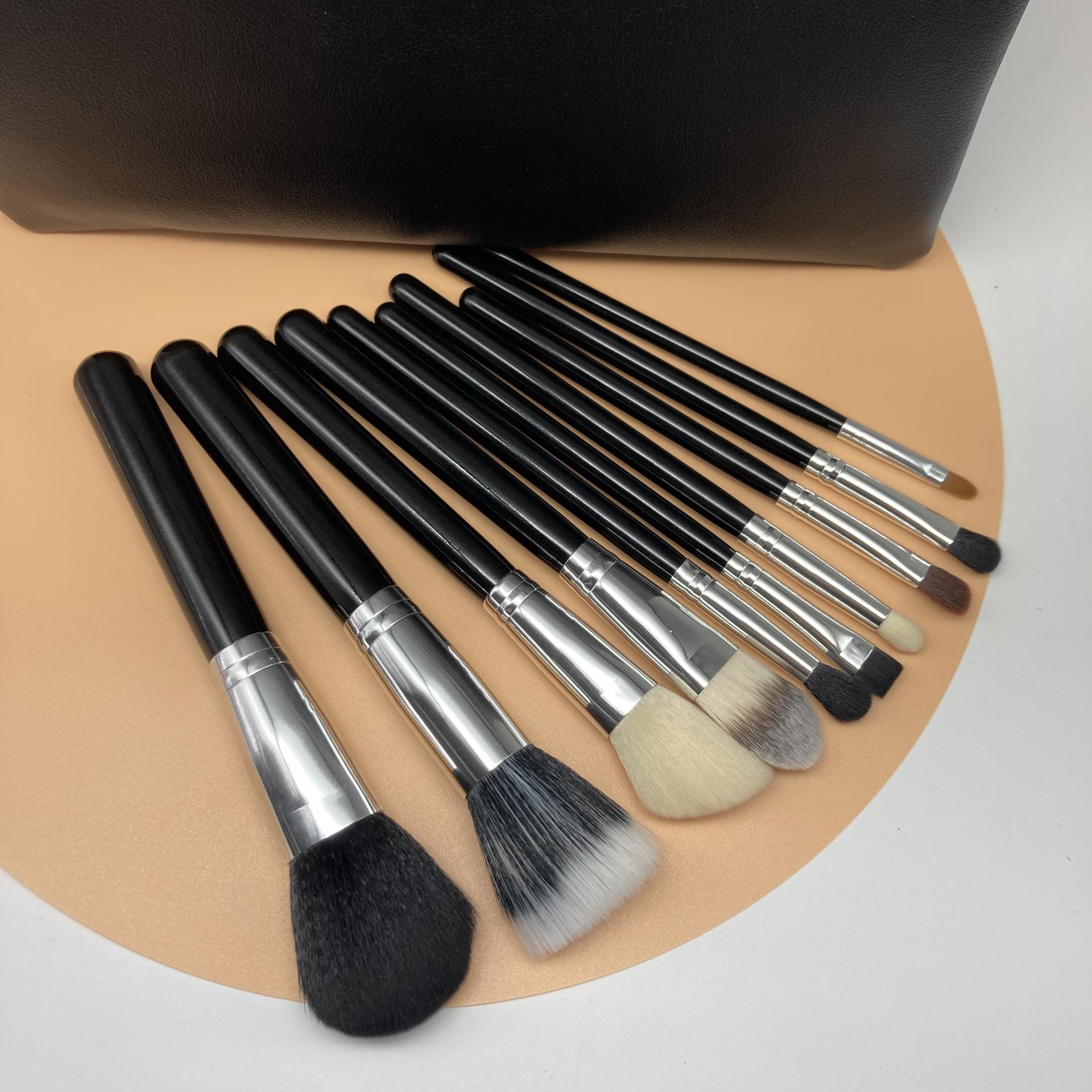 10pcs Best cosmetic brush set wholesale professional cosmetics makeup brush set