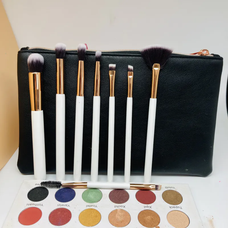 Luxury make up kit 15Pcs Natural Bristles Smudge Brush Blending Eyeshadow Makeup brush Set