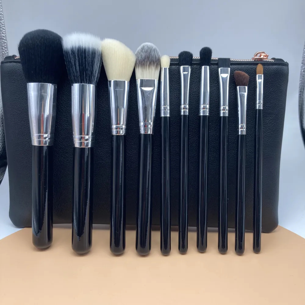 10pcs Best cosmetic brush set wholesale professional cosmetics makeup brush set