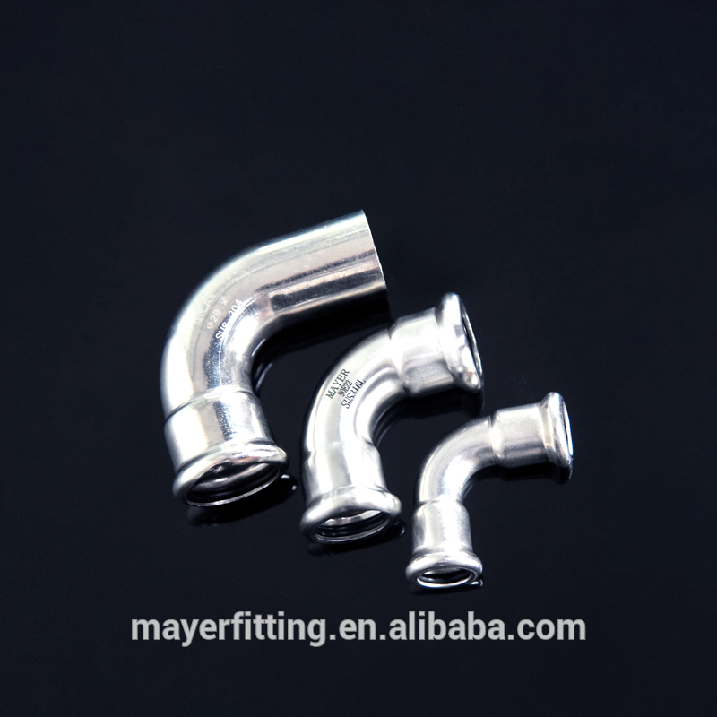 stainless steel 90 elbow press-fitting