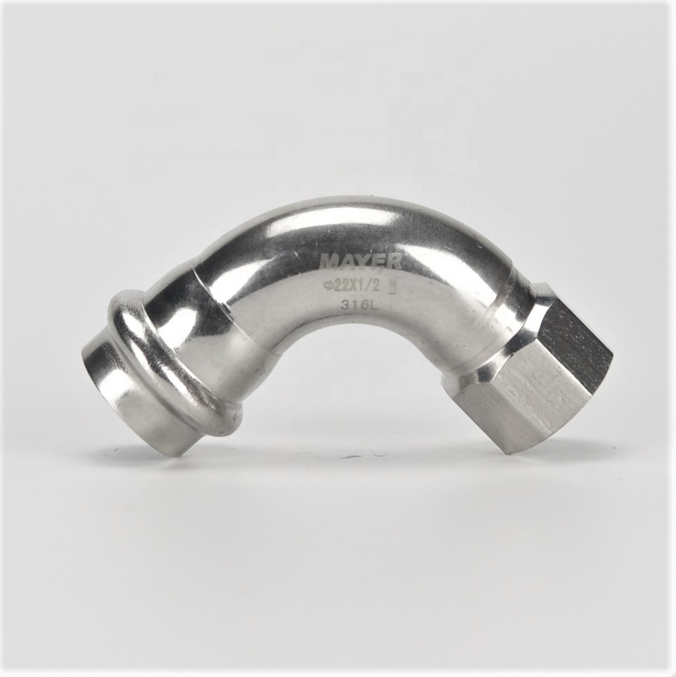 25 years of professional production of health grade stainless steel pipe fittings90 degrees elbow
