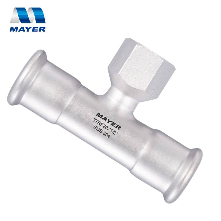 Pipe fitting Female Tee Stainless Press Fitting 316L
