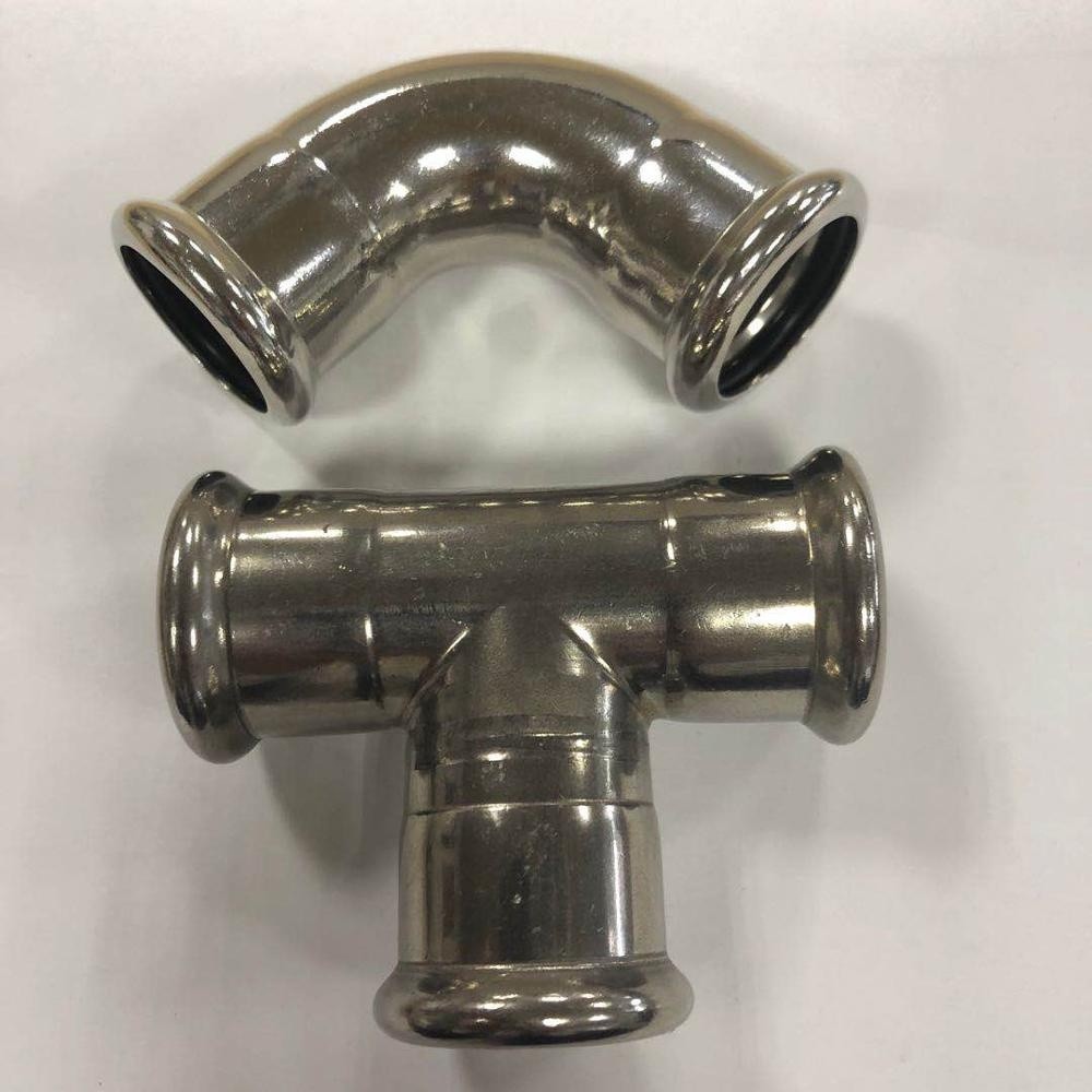 factory direct sales stainless steel tee fitting for pipe connection