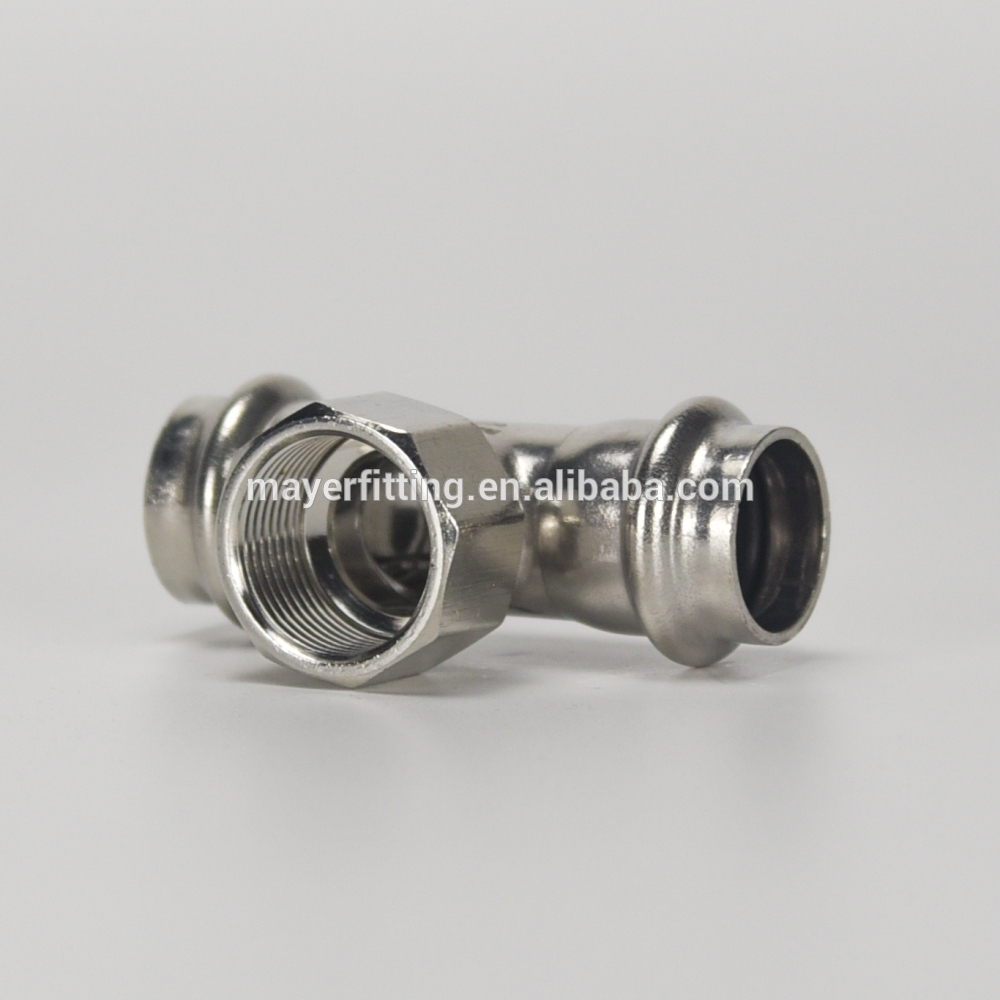 High quality plumbing materials stainless steel threaded 304/316 equal tee pipe fittingsfor water supply