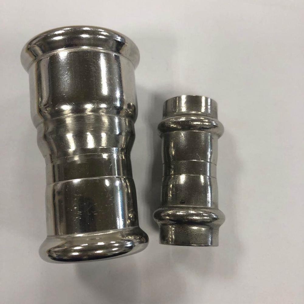 China Supply pipe coupling reducer pipe connector stainless steel Single press