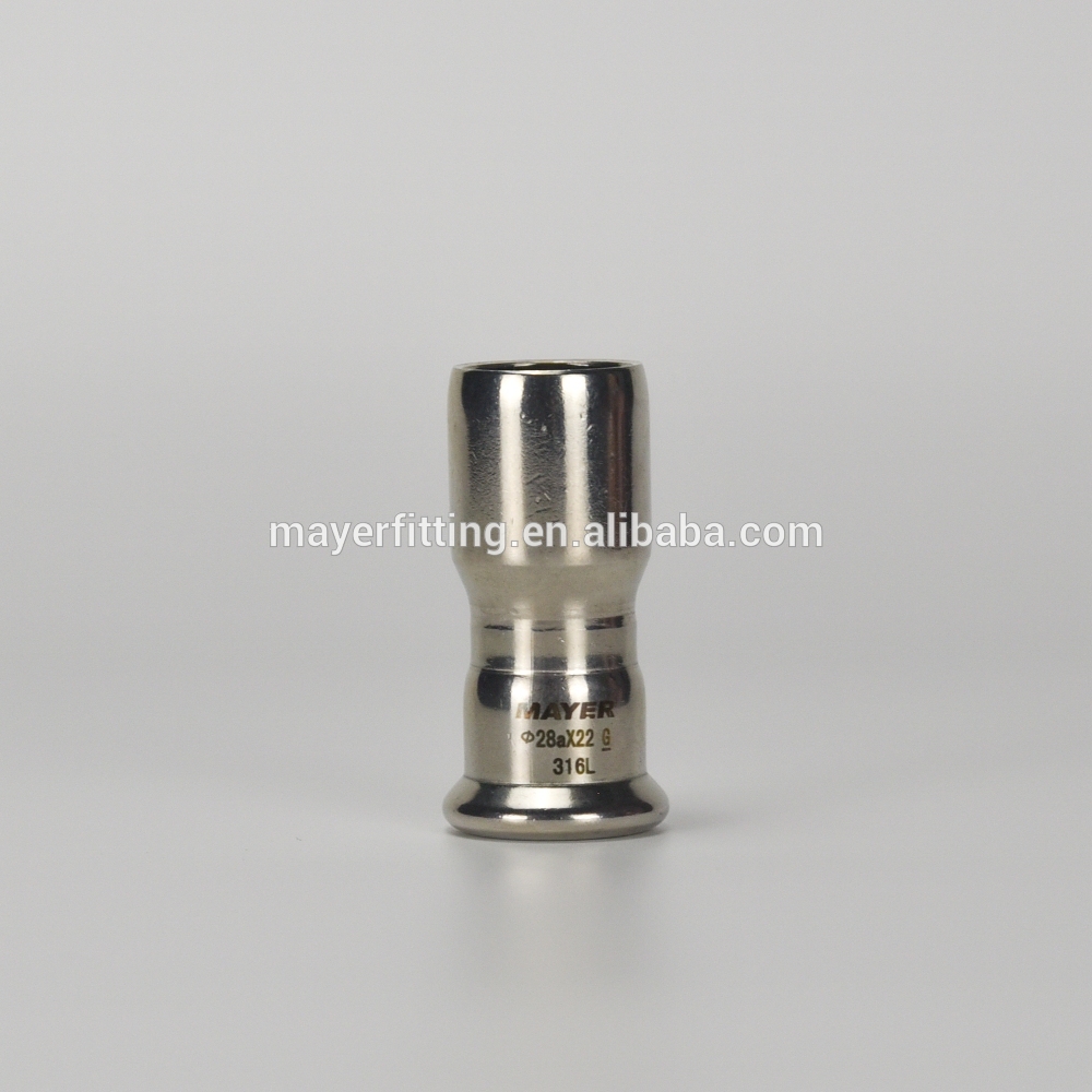 Mapress pipe fitting reducing coupling with plain end big to small size