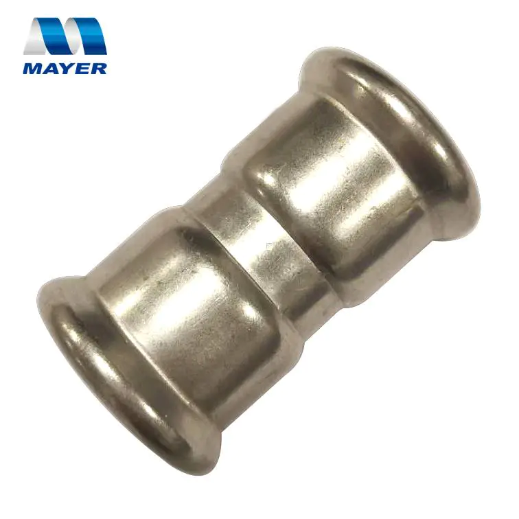 stainless steel equal coupling single compression press plumbing fitting pipe