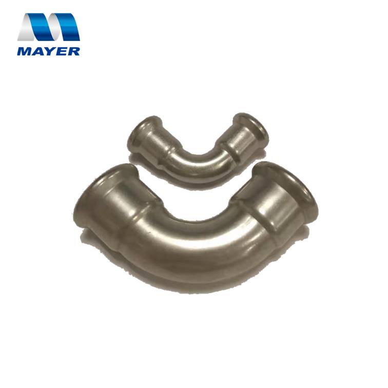 Stainless Steel tube press fittings M Profile 90degree Elbow for heating system