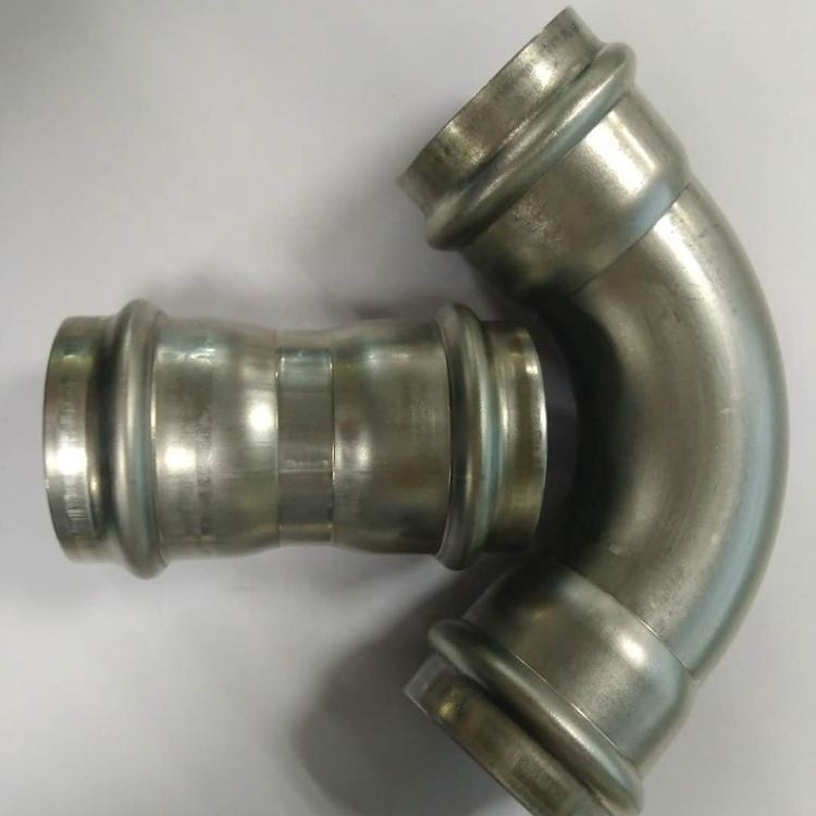 factory direct sales 45 elbow stainless steel press pipe fitting application on sanitary care