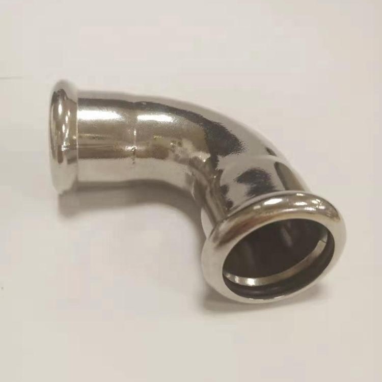 90 elbow press fitting stainless steel DVGW