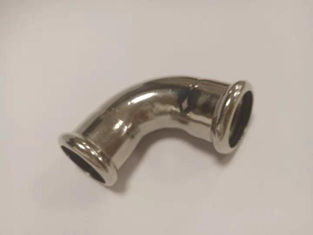 SUS304 AISI 316L sanitary stainless elbow 90 degree pipe press fitting guangzhou