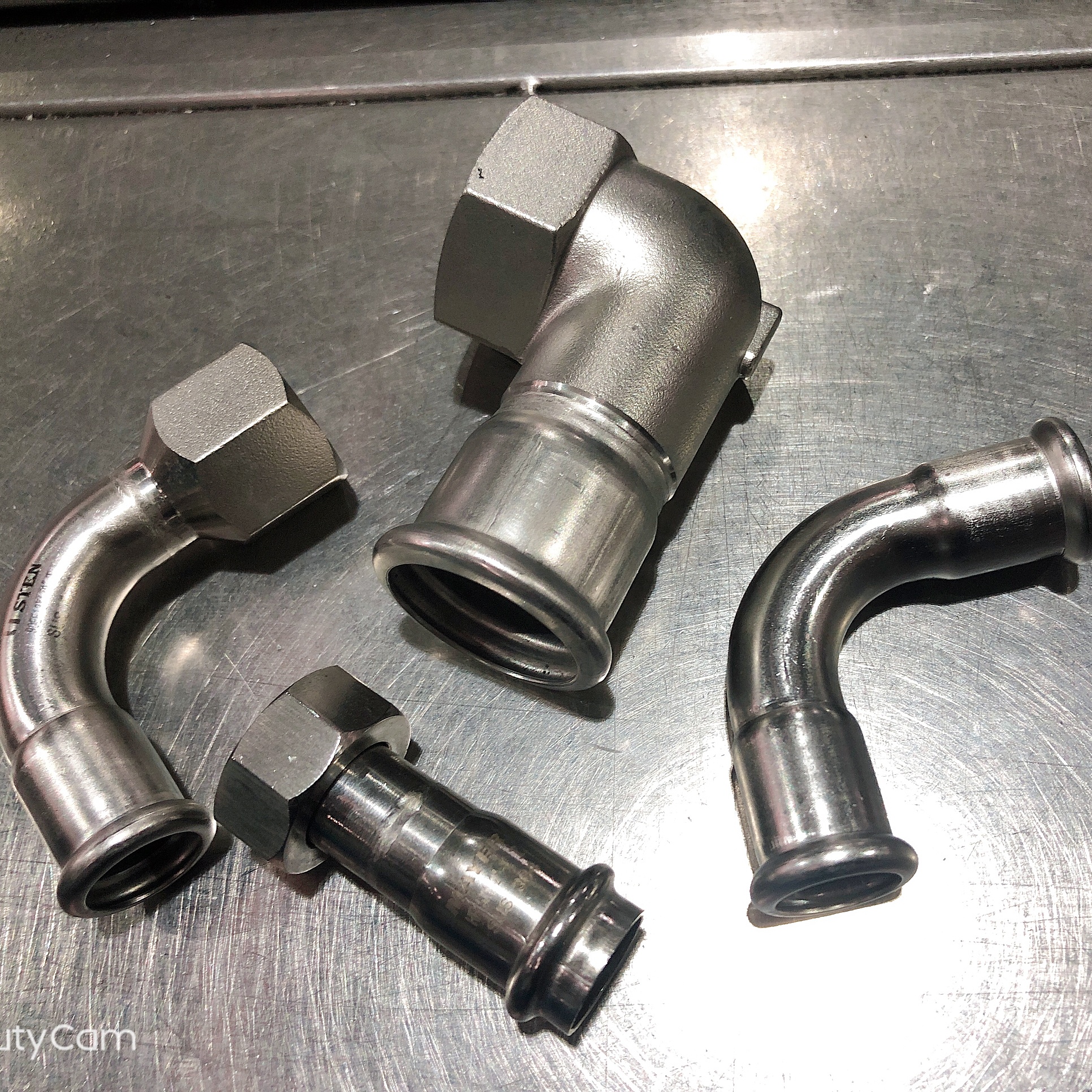 304/316L stainless steel press elbow fitting application on pipe connection M profile