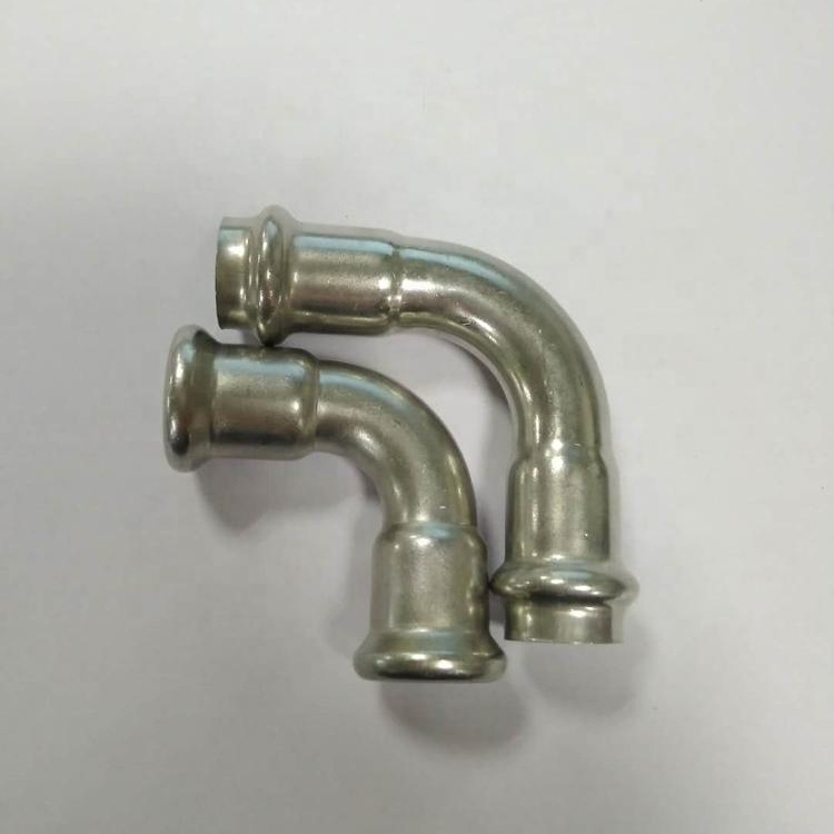 factory direct sales 45 elbow stainless steel press pipe fitting application on sanitary care