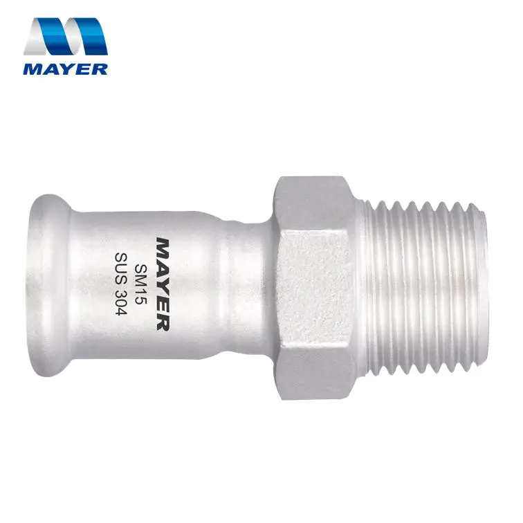 Manufacturer inox press fitting adapter male thread coupling