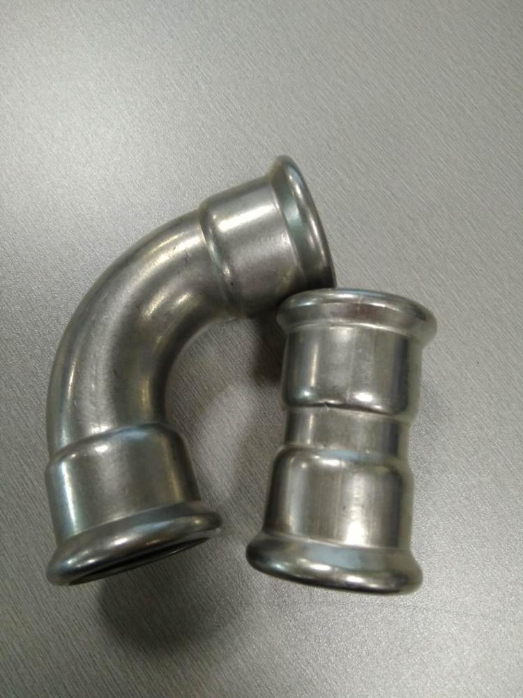 90 elbow press fitting stainless steel DVGW