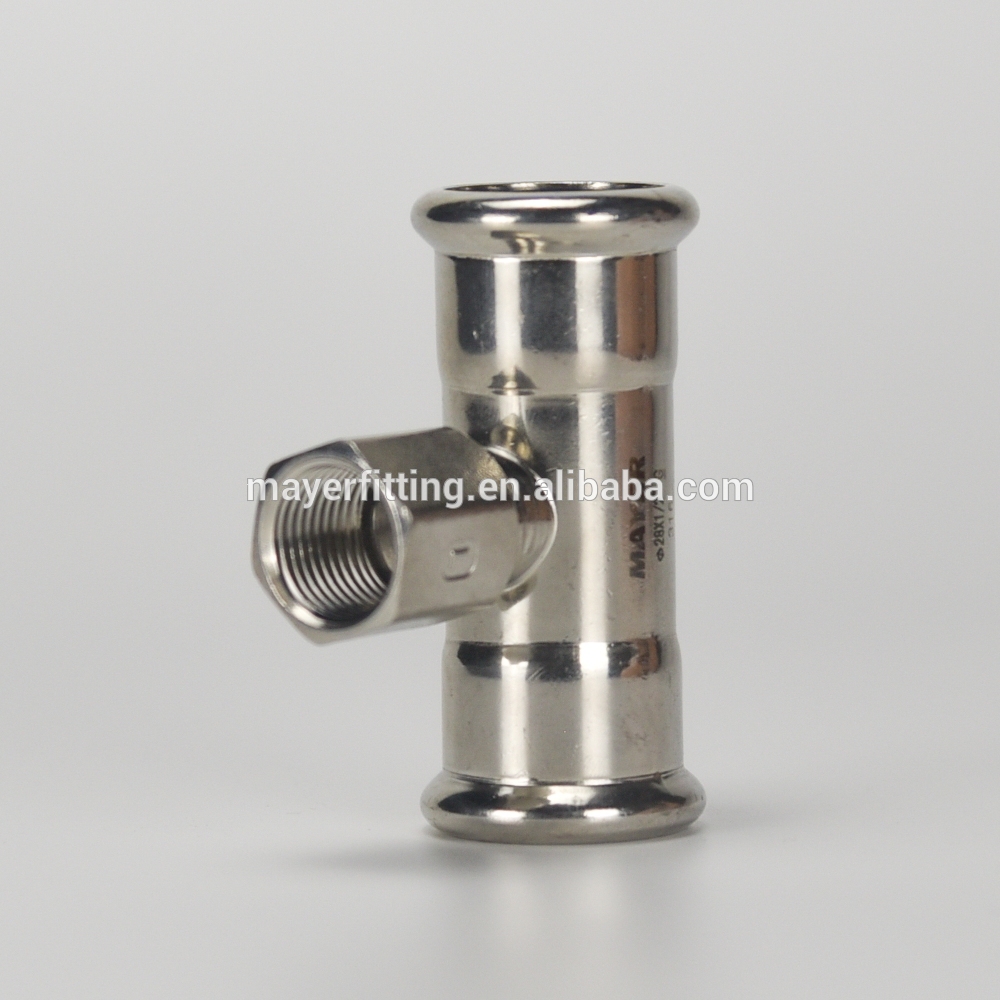 China Supplier Tee Pipe Fitting Female Branch 28x1/2